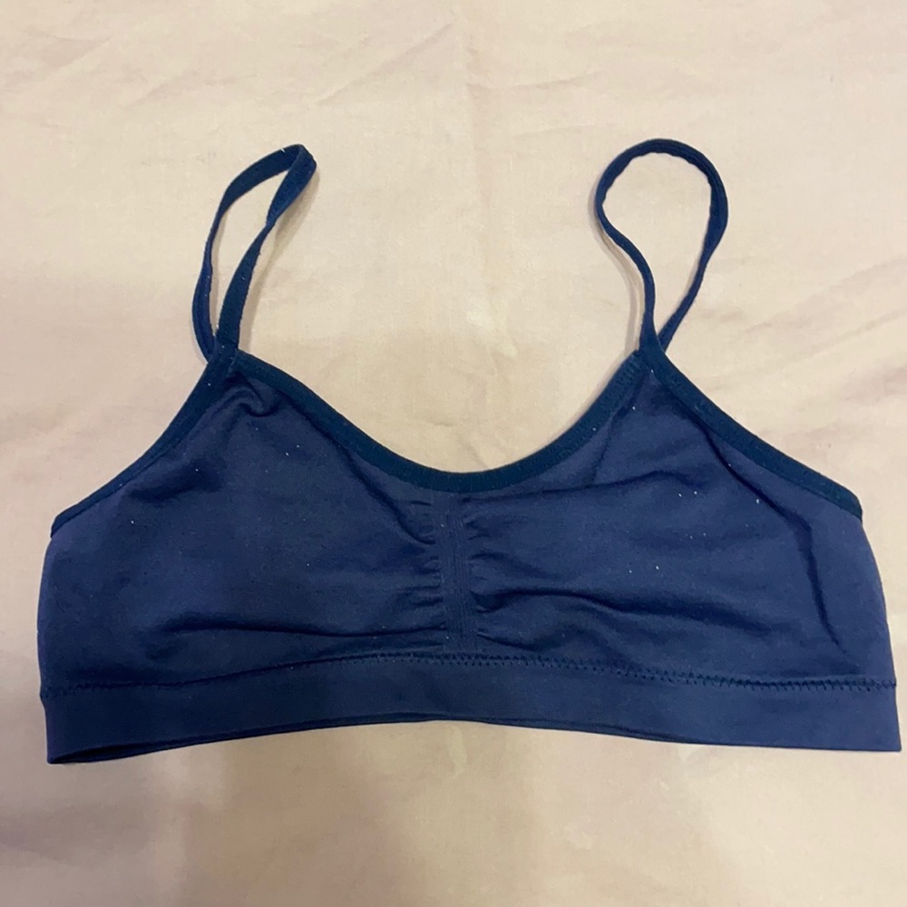 Blue Girls Sports Bra